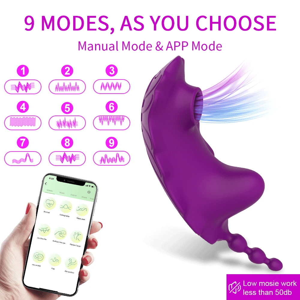 Wearable Vibrator 9 Modes with Bluetooth app