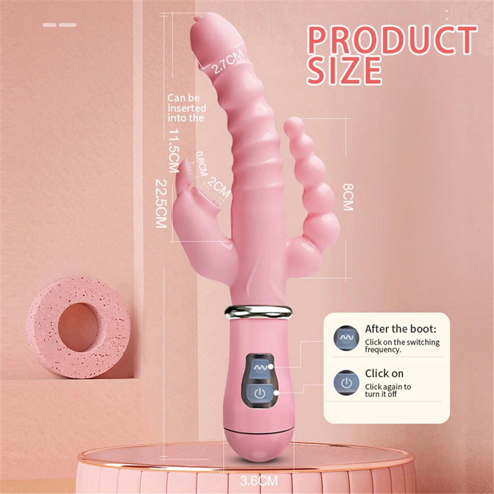 3 In 1 Vibrator for Women with 12 Powerful Vibration Modes