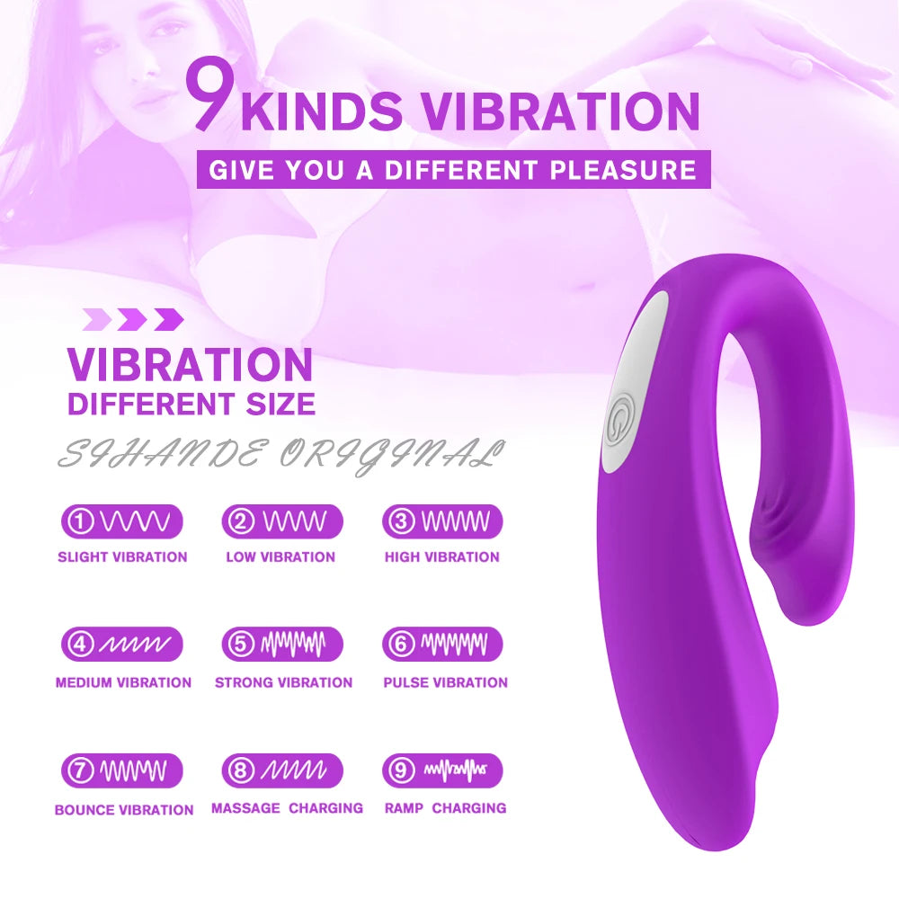 U Type Vibrating Masturbator with Wireless Remote