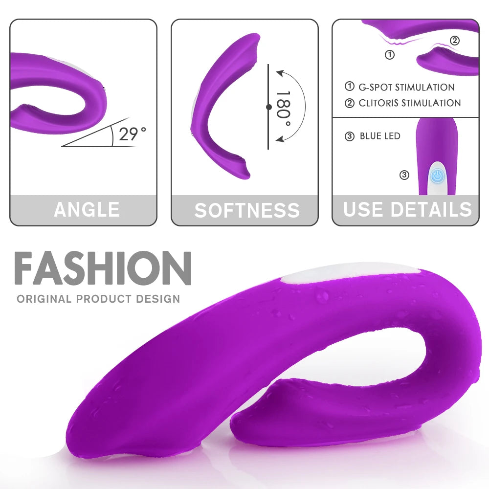 U Type Vibrating Masturbator with Wireless Remote