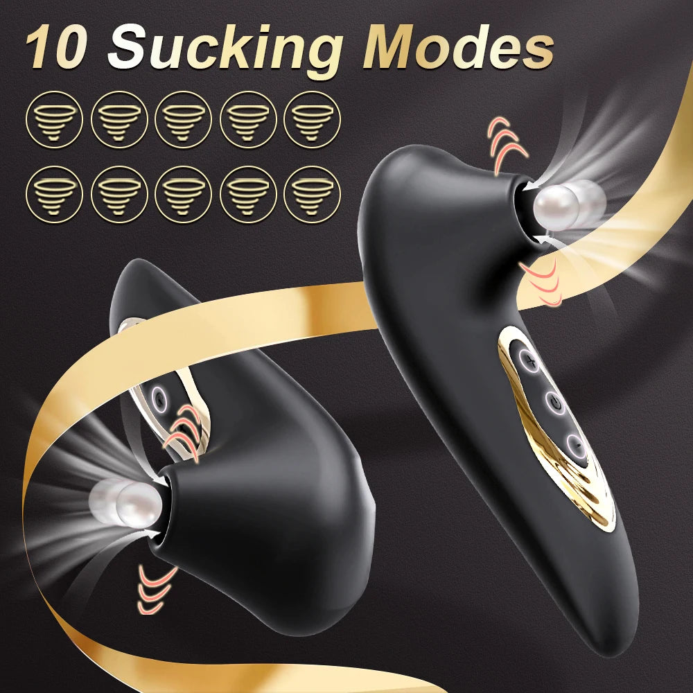 Sucking Vibrator and Nipple Vacuum Stimulator