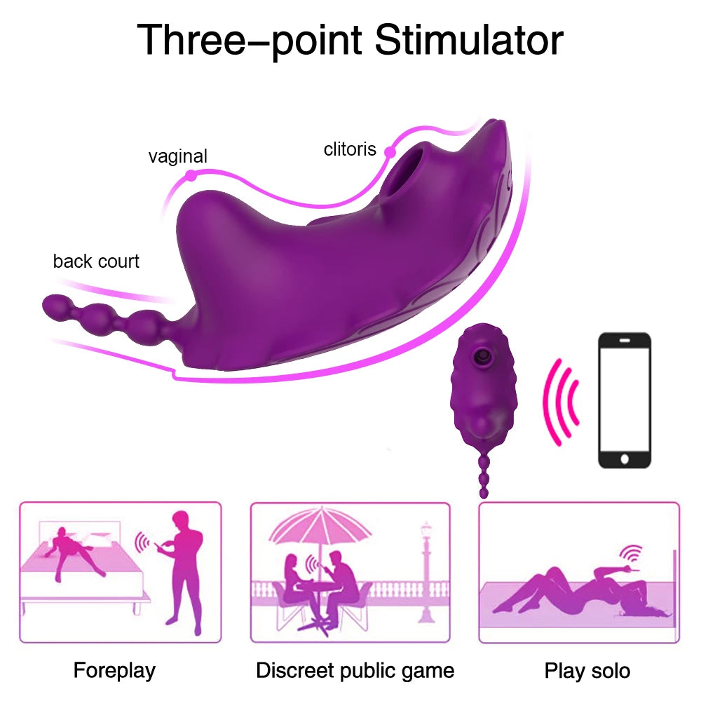 Wearable Vibrator 9 Modes with Bluetooth app