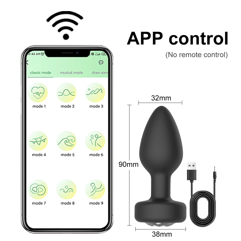 Anal Vibrator Butt Plug with APP Remote Control #2