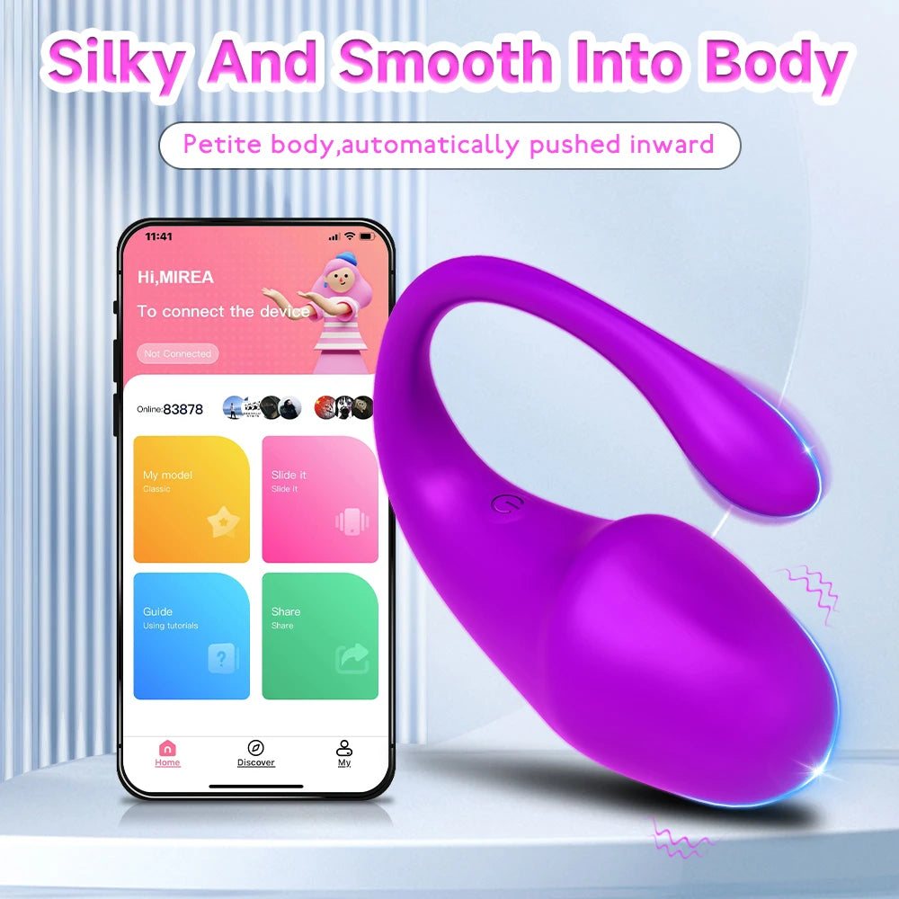 G Spot Realistic Dildo Vibrator Egg With Remote App